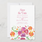 Farbenfrohe mexikanische Fiesta Save the Date Card Einladung (Vorderseite)