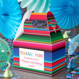 Farbenfrohe mexikanische Fiesta-Serape-Dankeschön Geschenkschachtel