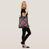 Farbenfrohe mexikanische Fiesta Tote Tag Tasche (Am Model)