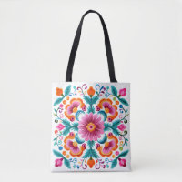 Farbenfrohe mexikanische Fiesta Tote Tag