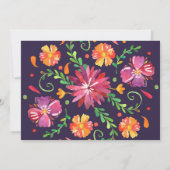 farbenfrohe mexikanische Fiesta Wedding Dankeskarte (Rückseite)