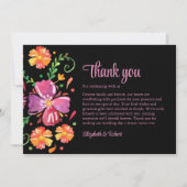 farbenfrohe mexikanische Fiesta Wedding Dankeskarte (Vorderseite)