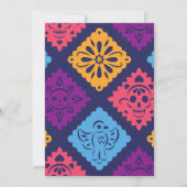 farbenfrohe mexikanische Fiesta Wedding Einladung (Rückseite)