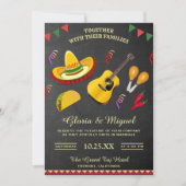 farbenfrohe mexikanische Fiesta Wedding Einladung (Vorderseite)