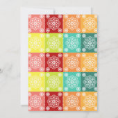 Farbenfrohe mexikanische Fiesta Wedding Einladung (Rückseite)