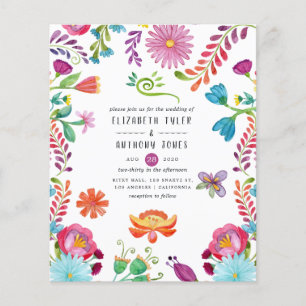 Farbenfrohe mexikanische Fiesta Wedding Flyer