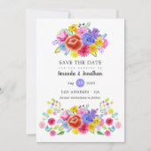 farbenfrohe mexikanische Fiesta Wedding Foto Save The Date (Vorderseite)