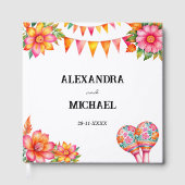 farbenfrohe mexikanische Fiesta Wedding Gästebuch (Vorderseite)