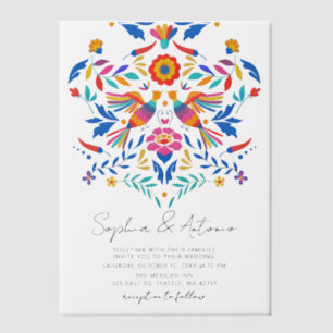 farbenfrohe mexikanische Fiesta Wedding Pergament Einladungen