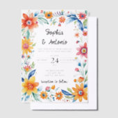 farbenfrohe mexikanische Fiesta Wedding Pergament Einladungen (Versetzt)