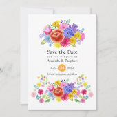 farbenfrohe mexikanische Fiesta Wedding Save The Date (Vorderseite)