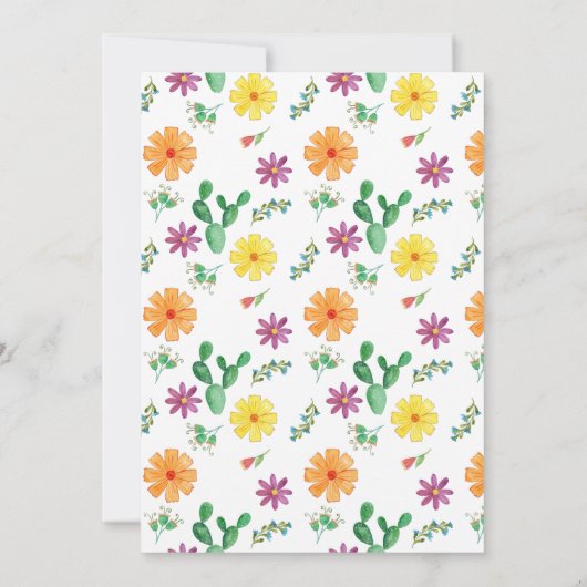 farbenfrohe mexikanische Fiesta Wedding Save The Date (Rückseite)