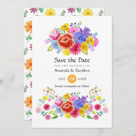 farbenfrohe mexikanische Fiesta Wedding Save The Date