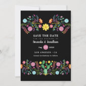 farbenfrohe mexikanische Fiesta Wedding Save The Date (Vorderseite)