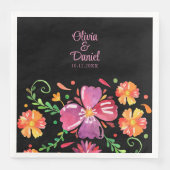 farbenfrohe mexikanische Fiesta Wedding Serviette (Vorderseite)
