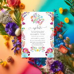 Farbenfrohe mexikanische Fiesta Wedding Update Einladung<br><div class="desc">Wasserfarben Blumenfiesta verschoben Hochzeitsankündigung,  die schnell und einfach auf Ihre Besonderheiten angepasst werden soll.</div>