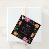 Farbenfrohe mexikanische Fiesta Wedding Willkommen Geschenkanhänger (Beispiel)