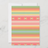 Farbenfrohe mexikanische Fiesta zum ersten Geburts Einladung (Rückseite)