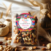 Farbenfrohe mexikanische Flora und Serape Vielen D Runder Aufkleber