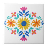 Farbenfrohe mexikanische Folklore Fliese (Vorderseite)