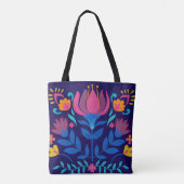 Farbenfrohe mexikanische Folklore Tasche (Rückseite)