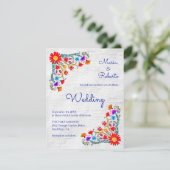 Farbenfrohe mexikanische Foto der Folklorekunst Ho Einladung (Stehend Vorderseite)