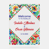 Farbenfrohe mexikanische Hochzeit Acrylschild (Vorderseite)