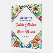Farbenfrohe mexikanische Hochzeit Acrylschild (Winkel)