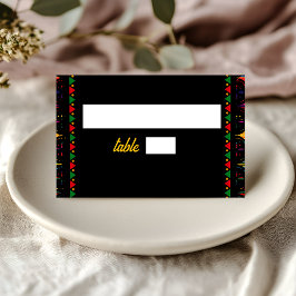 farbenfrohe mexikanische Hochzeit Platzkarte