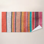 Farbenfrohe mexikanische, peruanische Teppichoberf Badehandtuch (Badehandtuch)