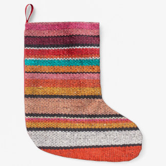 Farbenfrohe mexikanische, peruanische Teppichoberf Kleiner Weihnachtsstrumpf