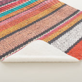 Farbenfrohe mexikanische, peruanische Teppichoberf Sherpadecke (3/4)