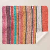 Farbenfrohe mexikanische, peruanische Teppichoberf Sherpadecke (Vorderseite (Horizontal))