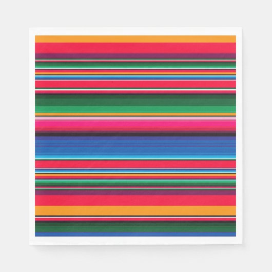 Farbenfrohe mexikanische Serape-Dekor-Party Serviette (Vorderseite)