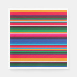Farbenfrohe mexikanische Serape-Dekorationsparty Serviette