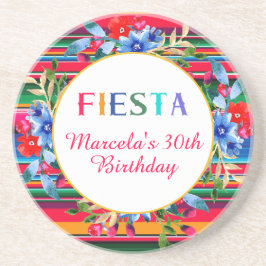 Farbenfrohe mexikanische Serape Fiesta zum Geburts Getränkeuntersetzer