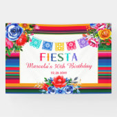 Farbenfrohe mexikanische Serape floral Fiesta Gebu Banner (Horizontal)