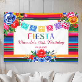 Farbenfrohe mexikanische Serape floral Fiesta Gebu Banner