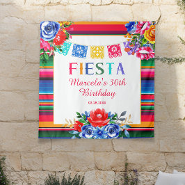 Farbenfrohe mexikanische Serape Floral Fiesta Wandteppich