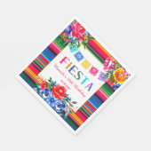 Farbenfrohe mexikanische Serape & florale Fiesta G Serviette (Ecke)