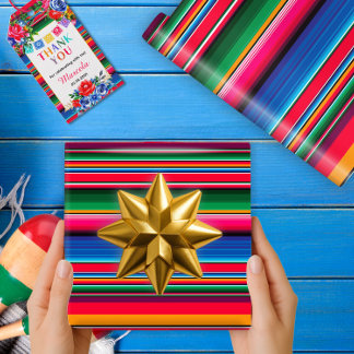 Farbenfrohe mexikanische Serape-Geschenke Geschenkpapier