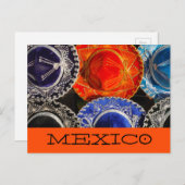 Farbenfrohe mexikanische Sombreros Postkarte (Vorne/Hinten)