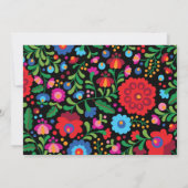 farbenfrohe mexikanische Stickerei Einladung (Rückseite)