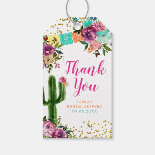 Farbenfrohe mexikanische Taco über Liebe Danke Tag Geschenkanhänger