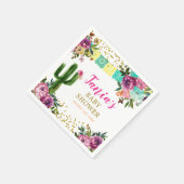 Farbenfrohe mexikanische Taco über Liebe Paper Nap Serviette (Ecke)