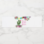 Farbenfrohe mexikanische Taco über Liebe Wasser Fl Wasserflaschenetikett (Einzelnes Label)