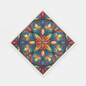 Farbenfrohe mexikanische Talavera-Fiesta Serviette (Ecke)