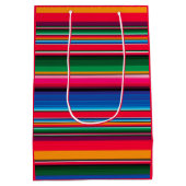 Farbenfrohe mexikanische Traditionsserape Mittlere Geschenktüte (Rückseite)