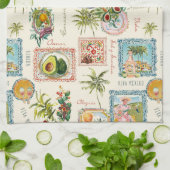 Farbenfrohe mexikanische Travel Print Monogram Geschirrtuch (Gefaltet)