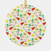 Farbenfrohe mexikanische Weihnachtsdekoration Keramik Ornament (Vorne)